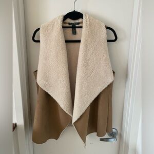 Lauren by Ralph Lauren Sherpa Faux Suede Vest